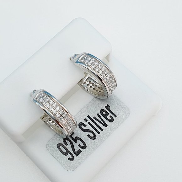 "925 Sterling Silver Cubic Zirconia Earrings, U19254893 - Picture 6 of 11